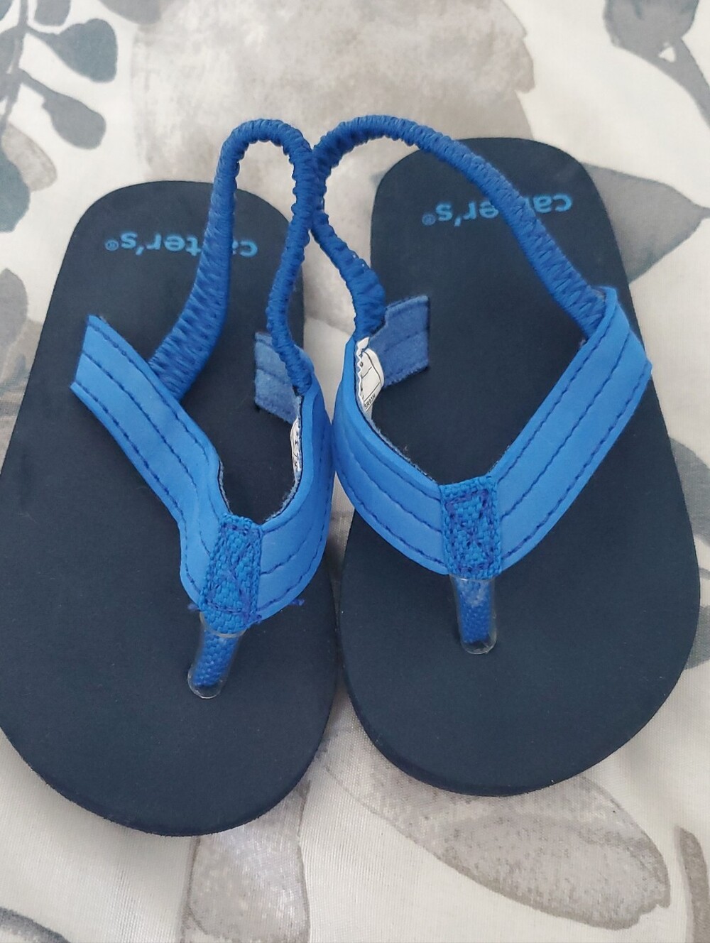 Carter's Bright Blue Backstrap Flip Flop Sandals for Kids 5-6